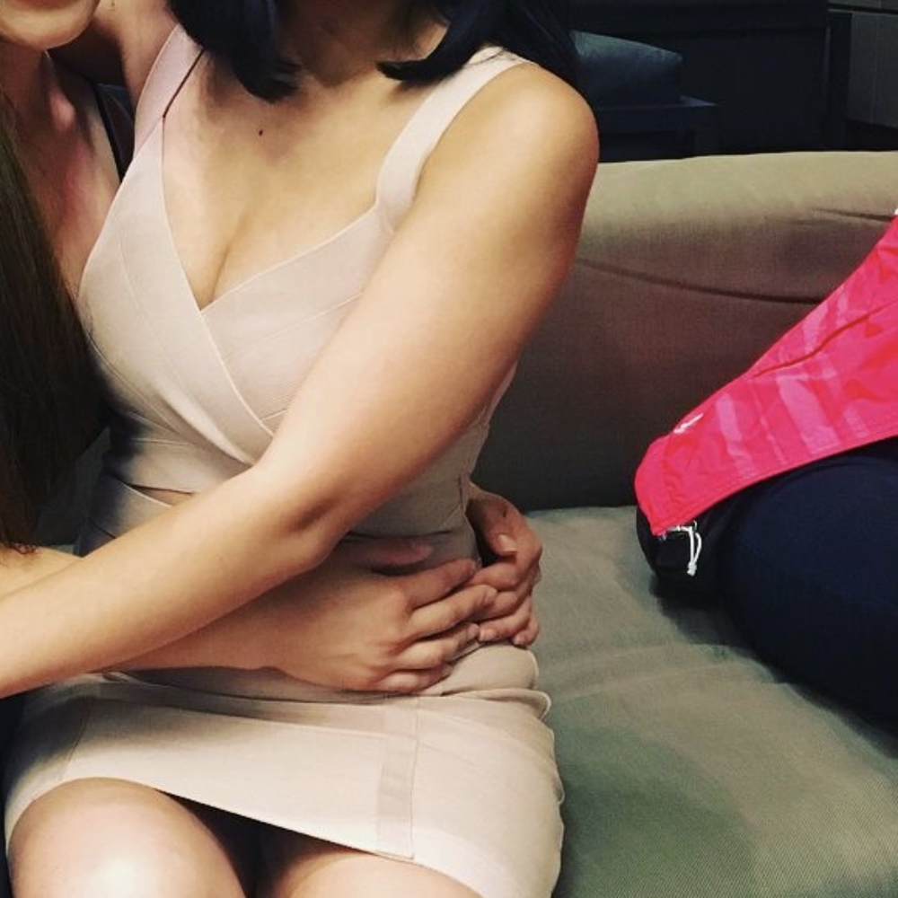 Bandage nude skirt and top